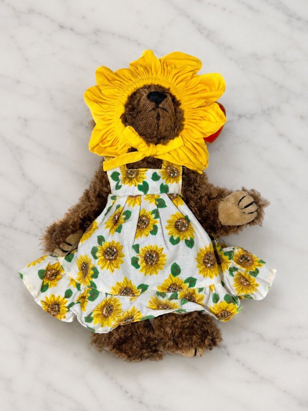 Ty Attic Treasures Susannah Bear Sunflower Dress Plush Teddy Retired Vintage